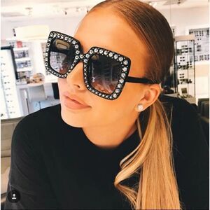 3 for $26 - Over Sized Blinged Out Sunglasses With Rhinestones UV protection
